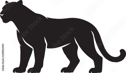 Photography Black Panther Wild Cat Silhouette Illustration