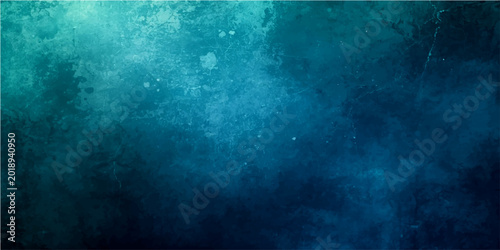 Foto Vector Abstract textured background with gradient shades of blue and turquoise, exuding a sense of depth and mystery with subtle grunge and water effects