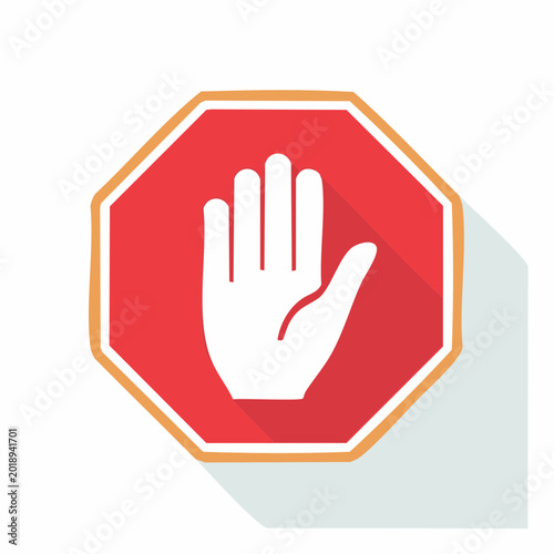 Stop Hand Sign Icon