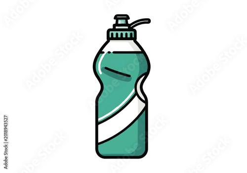Plastic detergent bottle for dishwashing and household cleaning