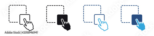 Konstfotografi Drag and Drop icon set