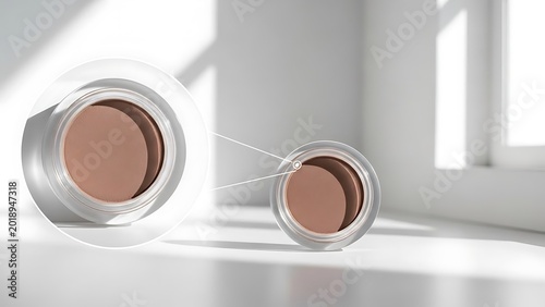 Metal pipe connectors with copper fittings on white surface close-up