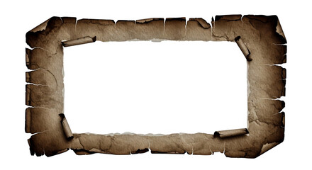 Vintage torn paper frame border design