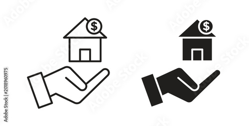 Fotografia Mortgage Icon vector design elements