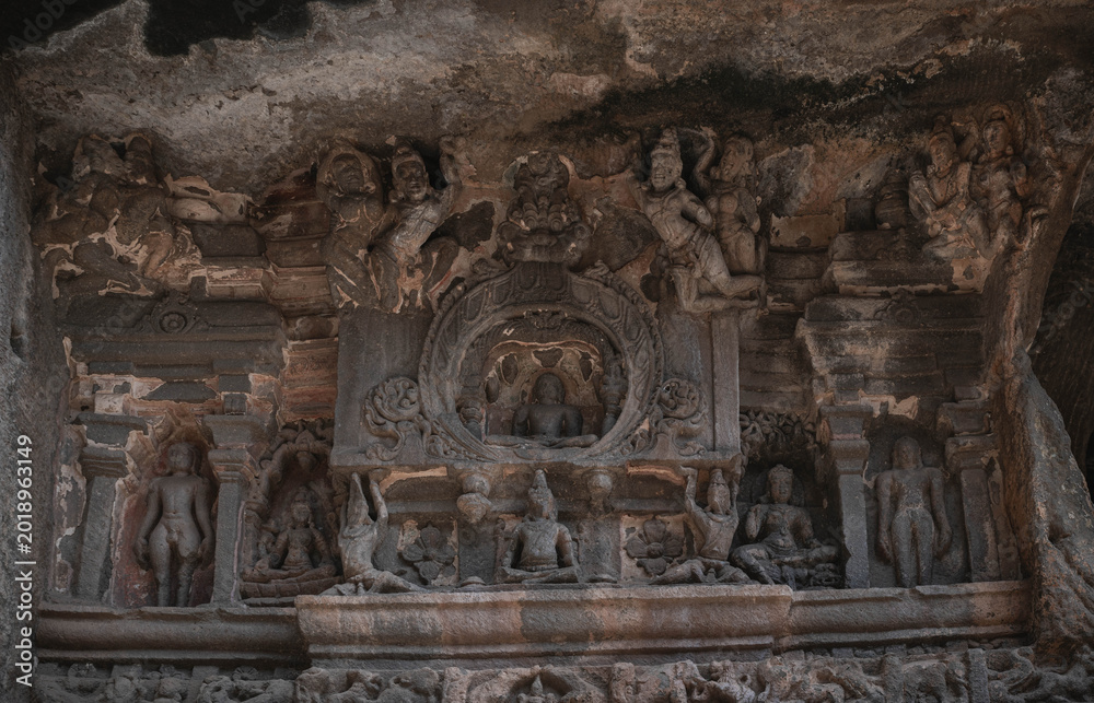 Obraz premium Ellora Caves: Unique Temple Complex. Maharashtra. India.