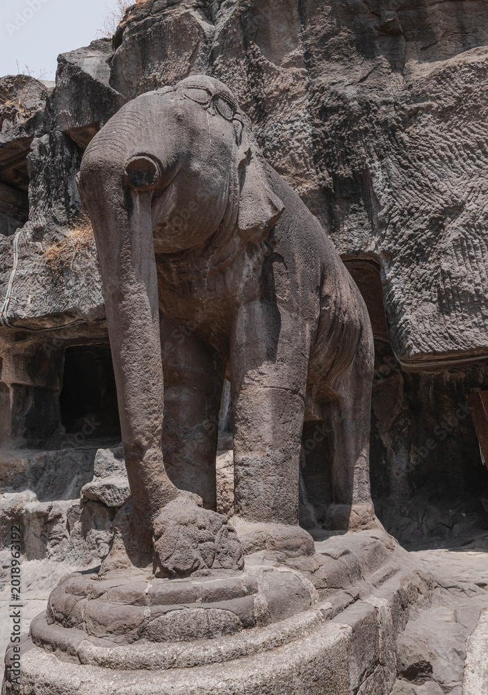Fototapeta premium Ellora Caves: Unique Temple Complex. Maharashtra. India.