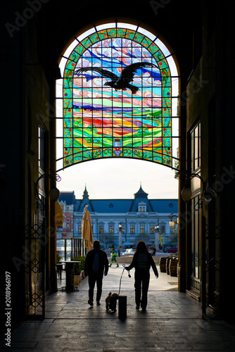 Black Eagle Palace Stained Glass Window, Oradea, Romania