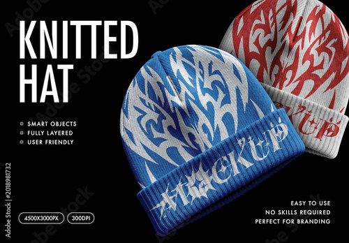 Knitted Hat Mockup – Isolated Apparel Presentation (PSD)