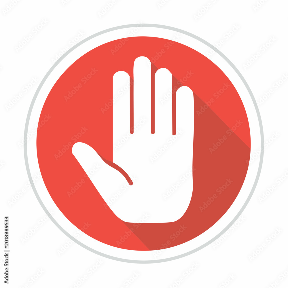 Obraz premium Stop Hand Icon