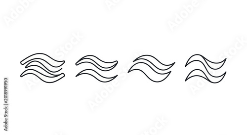 Abstract wave symbols collection