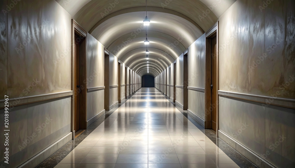 Naklejka premium Shiny Modern Futuristic Hallway