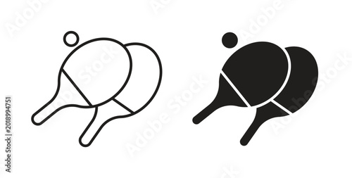 Ping pong icon vector design elements. icon in flat and line style.