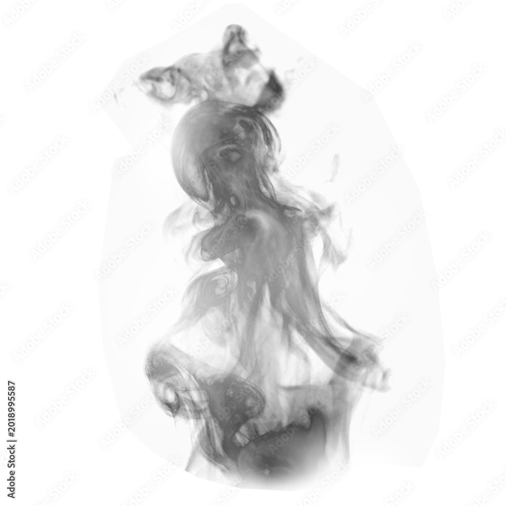 Fototapeta premium Steam or smoke on transparent background, png