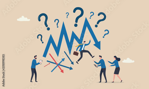 Foto Financial meeting teams together and minimal shading businessman investor fall o