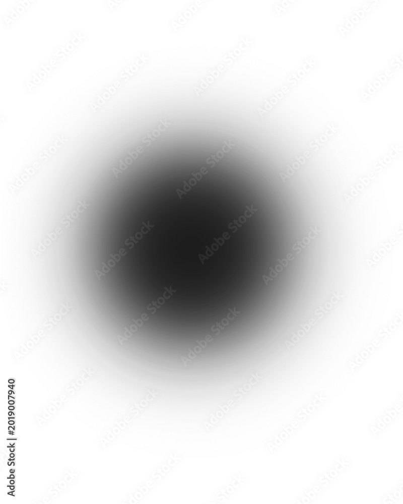 Fototapeta premium Abstract soft black gradient circle isolated on transparent background