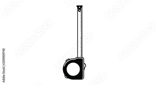 Photos Tape measure silhouette on a white background
