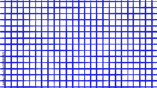 Canvastavla Seamless Blue Grid Pattern on White Background - Abstract Checkered Design Textu