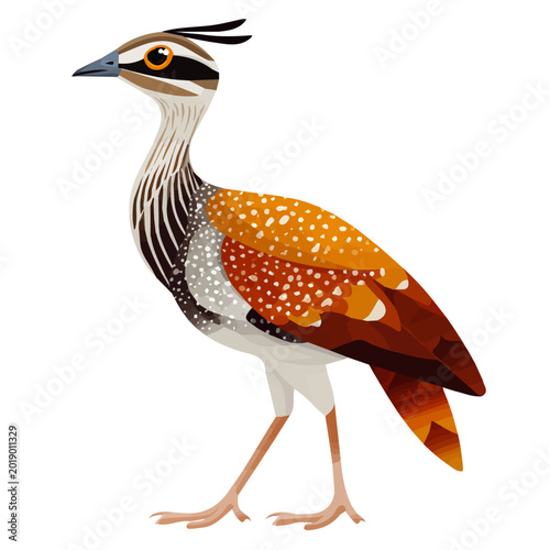 Tableau sur toile Bustard, illustrated as a clean 2D flat vector icon isolated on a white backgrou