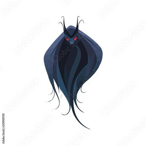 Photography Flat-design 2D vector artwork of a Banshee, styled as an icon and isolated again
