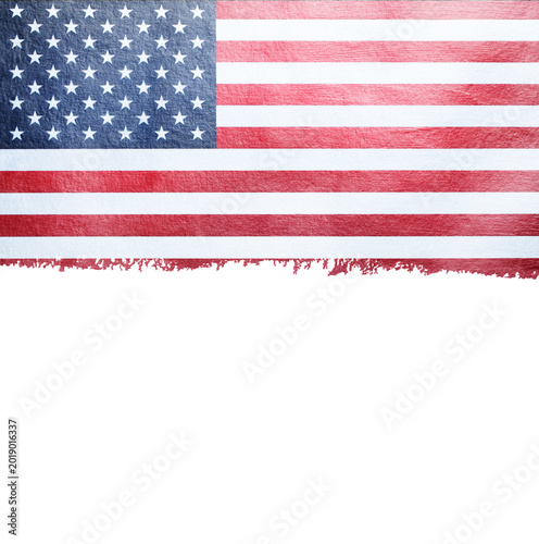 Grunge USA flag. American flag with grunge texture.