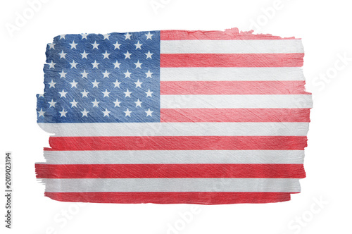 Flag of USA on white background