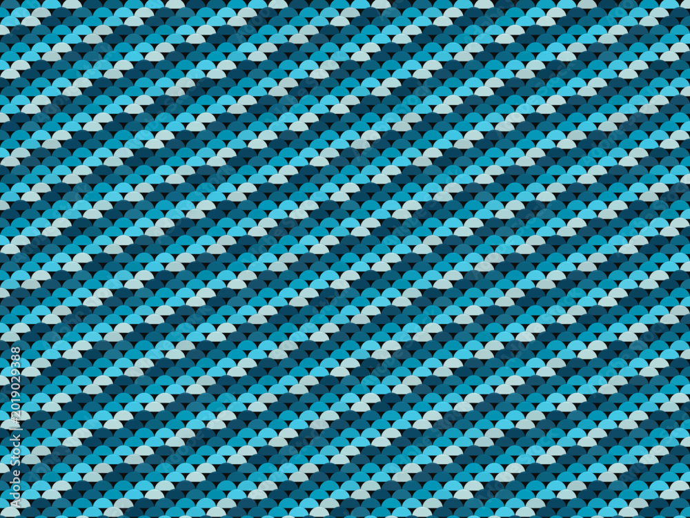 Fototapeta premium Overlapping Scale Pattern Bold Geometric Repeat Wallpaper