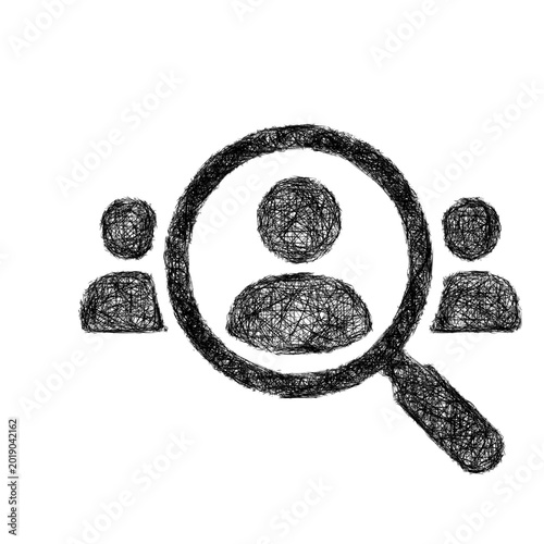 Fotografie Sketch headhunting icon design