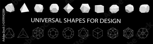 Foto Geometric parallelograms and trapeziums in vector format