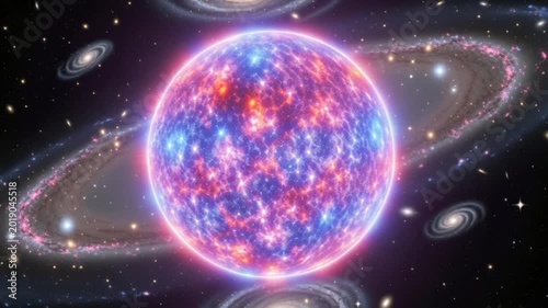 vibrant cosmic galaxy with swirling nebula and star clusters in deep space