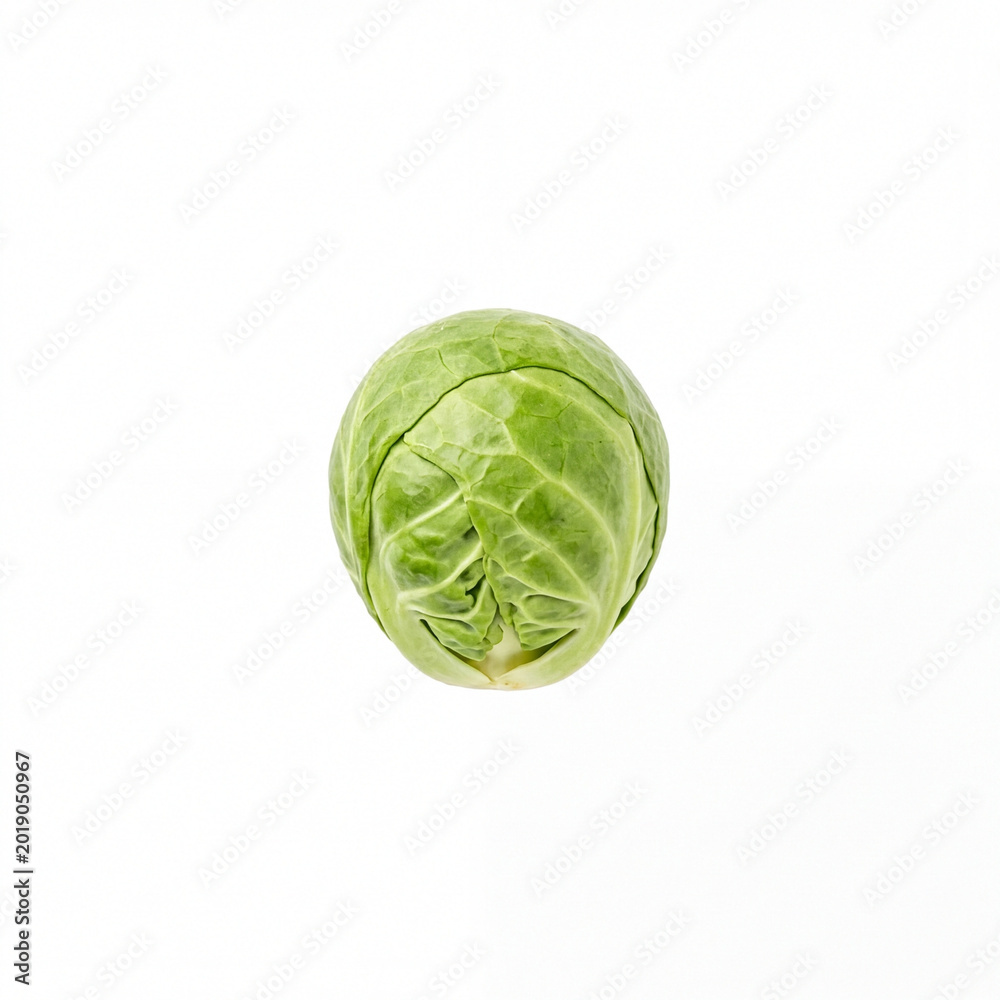 Fototapeta premium Fresh Brussels sprout isolated on white background 