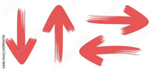 Tableau sur toile Directional Arrows: Hand-painted direction indicators for choices and guidance