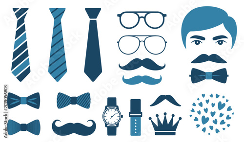 Foto Gentleman's Accessory Collection: Set of elegant items for classic masculine style