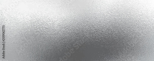 Quadro su tela Shiny silver foil metallic texture - glossy gray steel gleaming surface, frosted glass effect with blur glare reflection, bright polished metal material