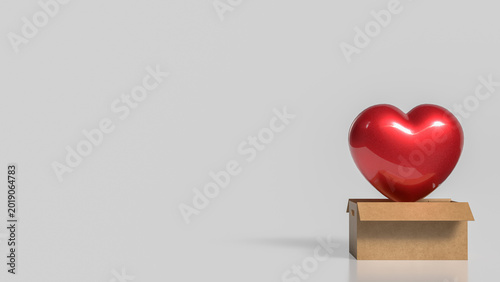 Heartfelt Surprise Gift Box 3d render.