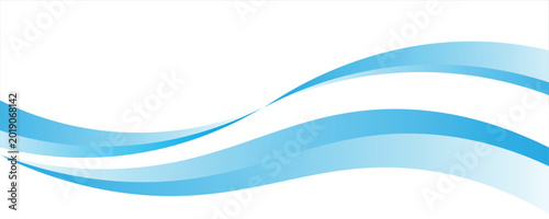 Blue and white business wave banner background. eps 10