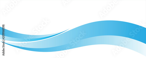Blue and white business wave banner background. eps 10