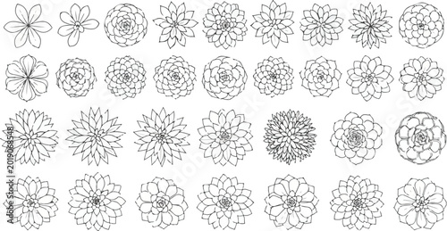 Seamless winter pattern set featuring a vintage black and white vector floral illustration with Christmas snowflakes and cold ice star ornaments for holiday decoration