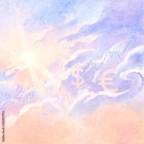 Abstract financial theme background with smooth gradients