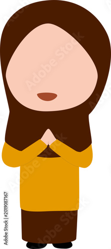 faceless girl is greeting