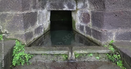 Sacred well of Su Tempiesu in Orune, Sardinia, ancient Nuragic spring sanctuary, Sardinia