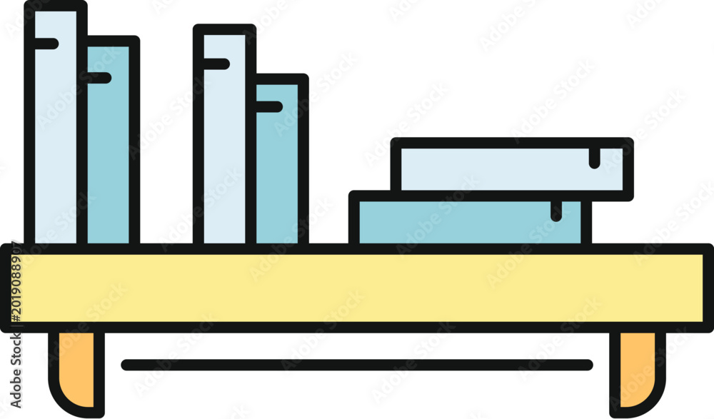 Fototapeta premium Bookshelf with books providing knowledge, education, and literary access