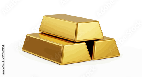 Foto Golden bars, gold bullion, precious metal, shiny gold blocks