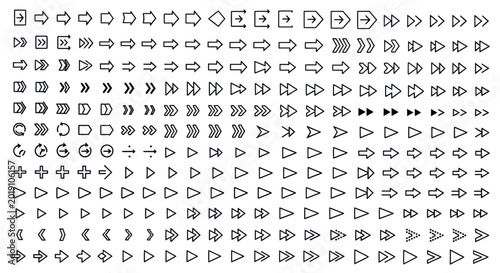 Arrow icons set