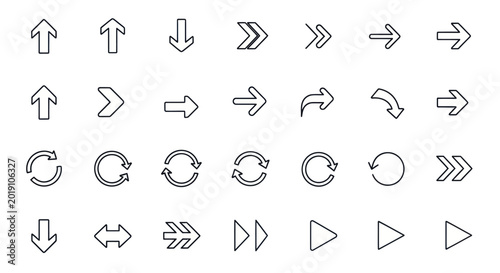 Arrow icons set