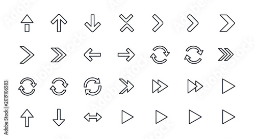 Arrow icons set