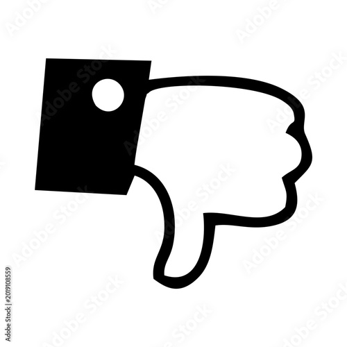 Photos Thumbs Down Icon Vector Graphic.