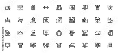 Fotografie Architecture icon set