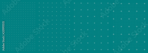 Bild auf Leinwand Blueprint grid set sparse dot geometry, four scale variations