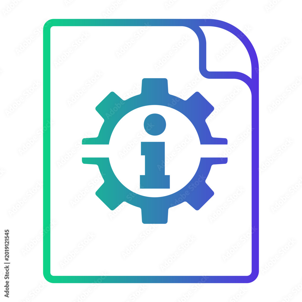 Obraz premium instruction Line Gradient Icon