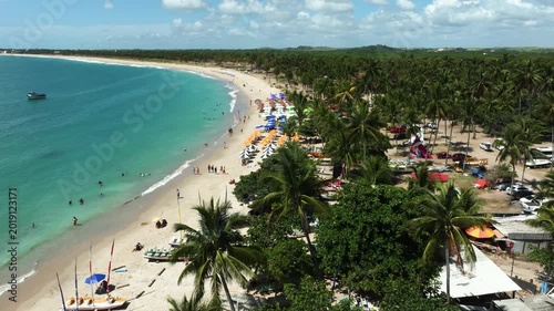 The most famous beach in the entire world. Aerial view of Merepe Beach in the city of Porto de Galinhas, Pernambuco state, Brazil. 12-05-2025
